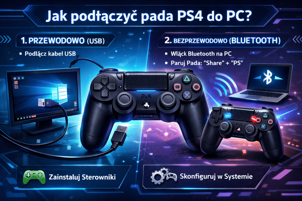 jak podłączyć pada ps4 do pc